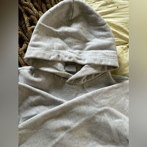 TNA Cozy AF Fleece Sweater Size Large “Heather Cloud White”